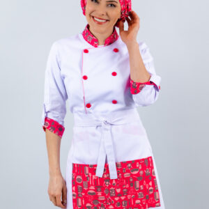 Dólmã Fem. Branca com Pink