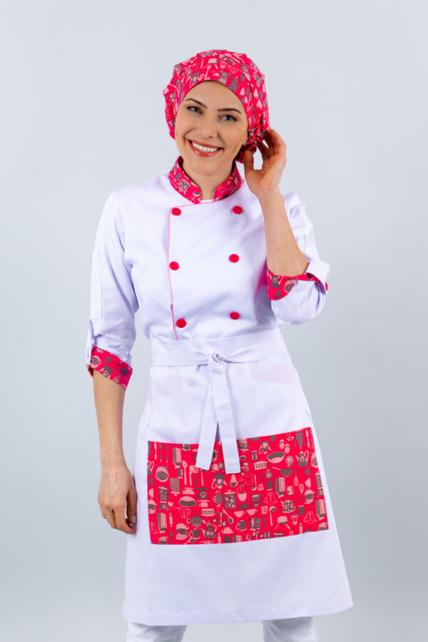 Dólmã Fem. Branca com Pink