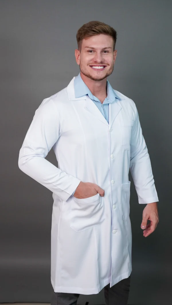 Jaleco branco masculino