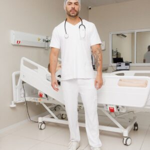Scrub Action branco masculino
