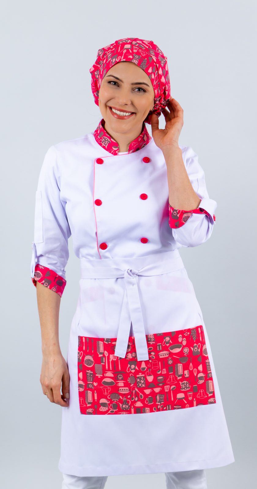 Dólmã Fem. Branca com Pink 02