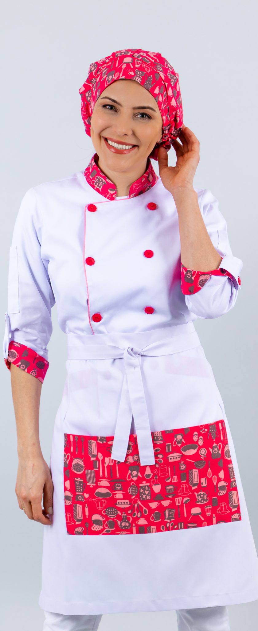 Dólmã Fem. Branca com Pink 02